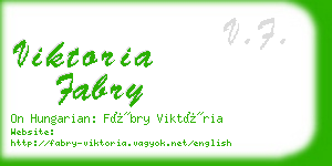 viktoria fabry business card
